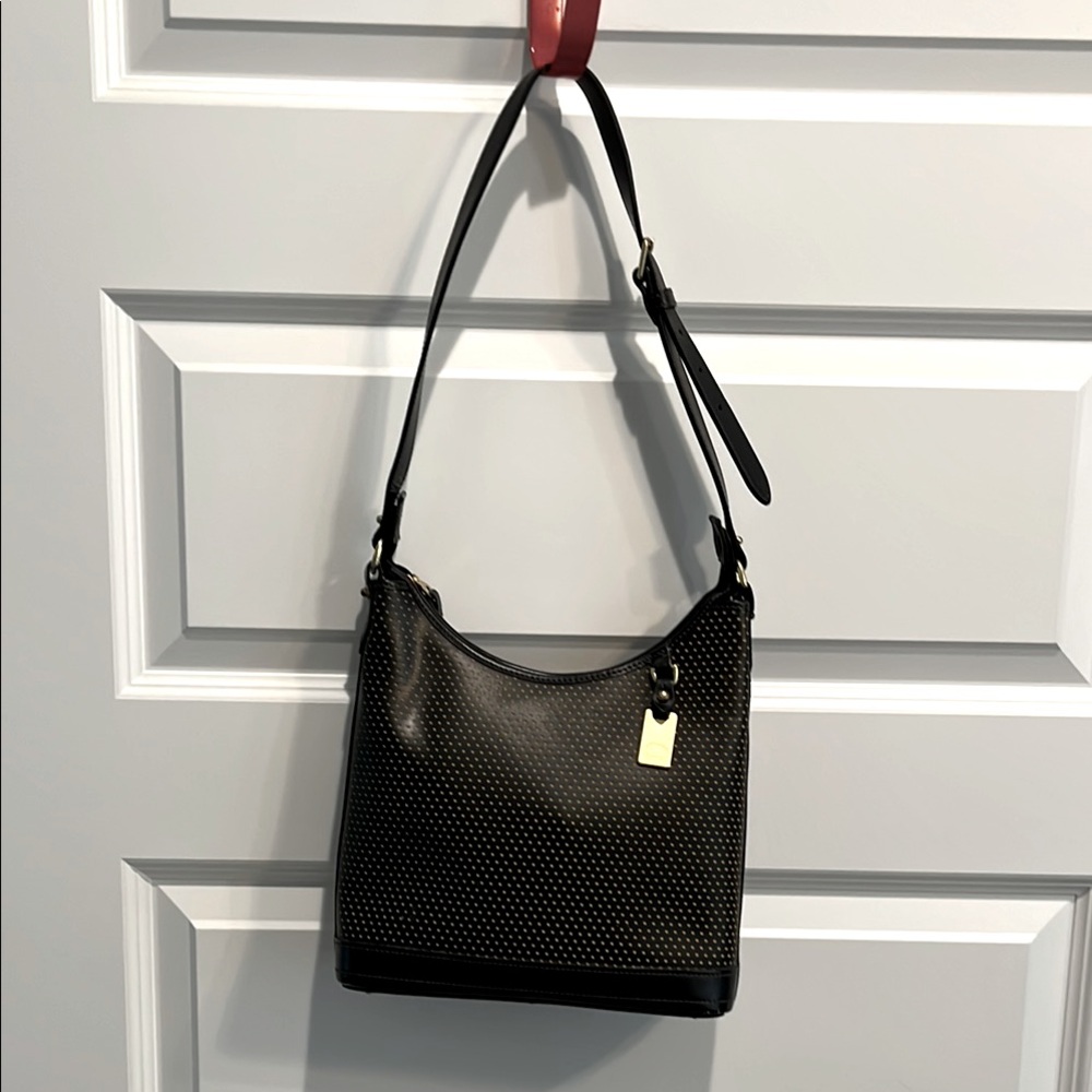 Dooney & Bourke Black Perforated Handbag